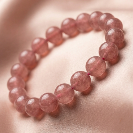 Strawberry quartz bracelet