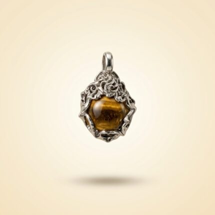 Tiger Eye Round Shape Pendant