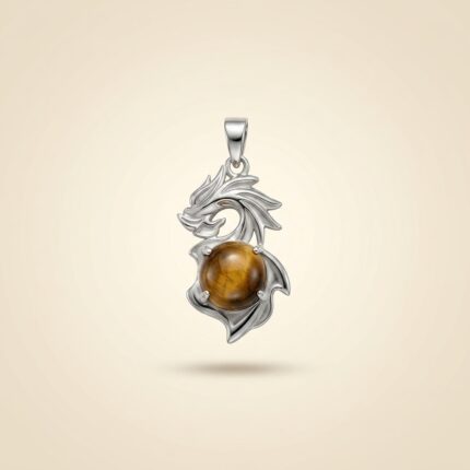 Tiger Eye Dragon Pendant