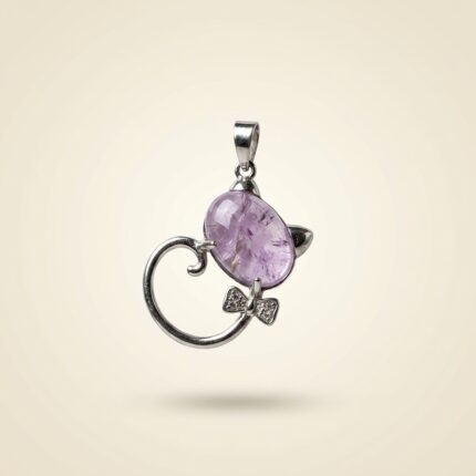 Amethyst Cat Pendant