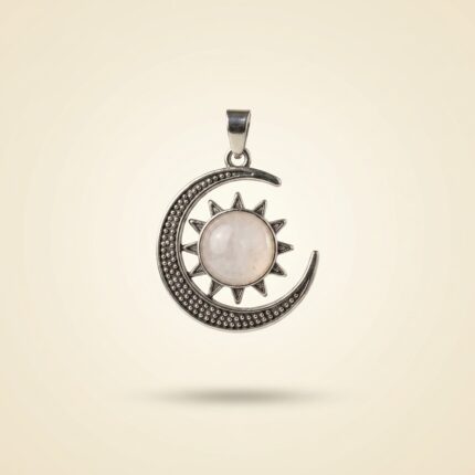 Rose Quartz Sun & Moon Pendant