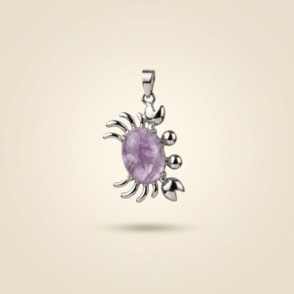 Amethyst Crab Pendant