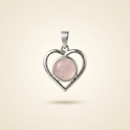 Rose Quartz Heart Pendant