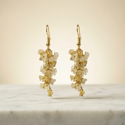 Citrine Chip Drop Earrings