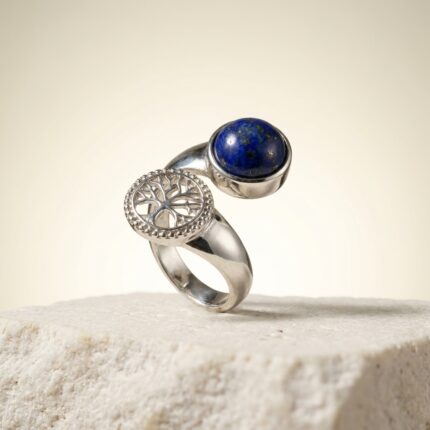 Lapis Lazuli Tree of Life Crystal Ring