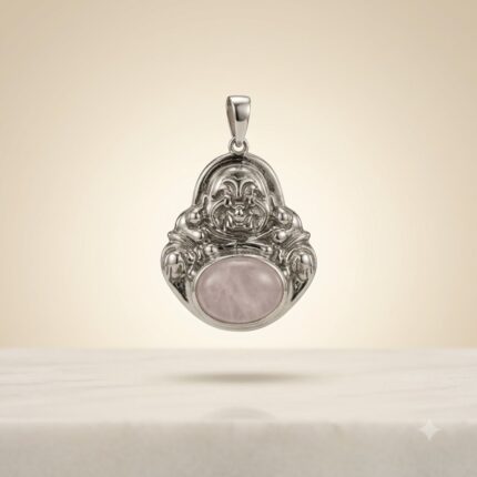 Rose Quartz Oval Crystal Pendant