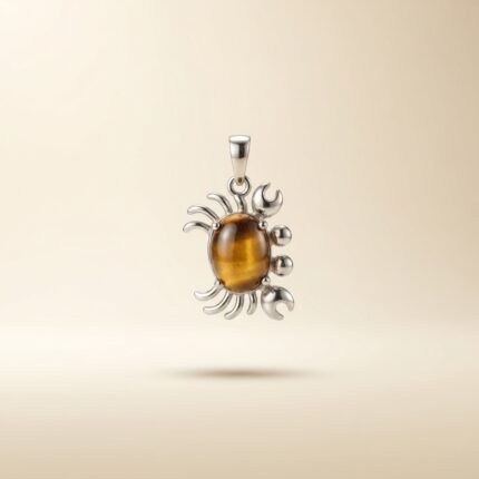 Tiger Eye Crab Pendant