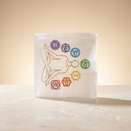 7 Chakra Selenite Crystal Charging Plate