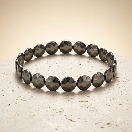 Hematite Coin / Disc Bracelet