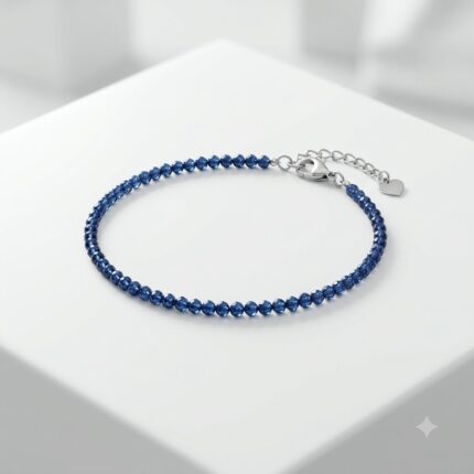 Sapphire Beaded Tennis Bracelet