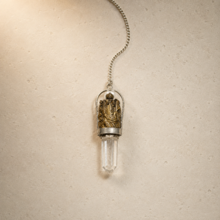 Clear Quartz bottle Vial Pendulum