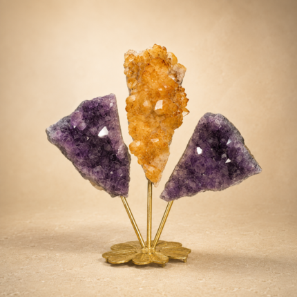 Amethyst And Citrine Crystal Cluster Flower Tree