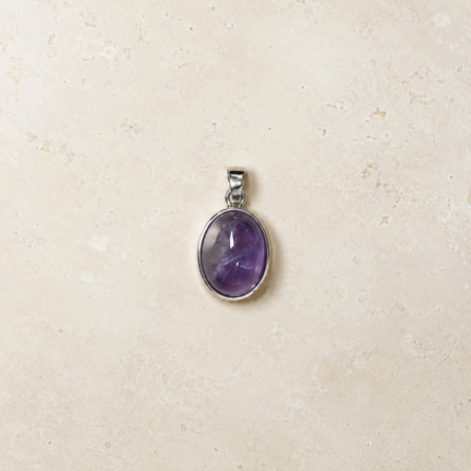 Oval Amethyst Gemstone Pendant