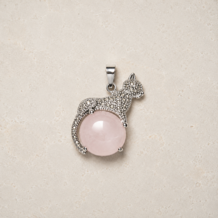 Rose Quartz Cat Pendant