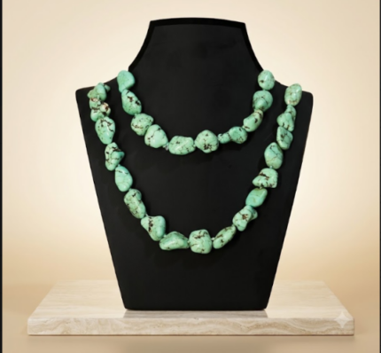 Chunky Turquoise Nugget Statement Necklace