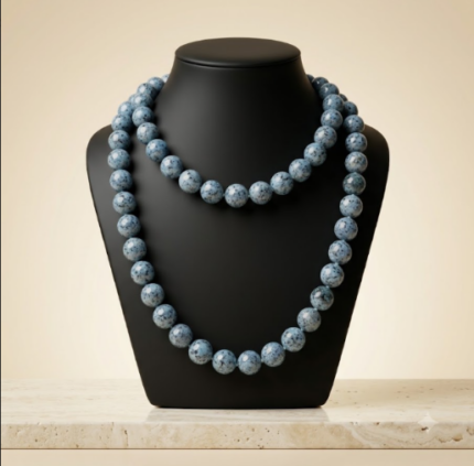 Round Stone Bead Strand Necklace