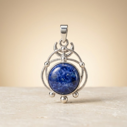 Celestial-Themed Gemstone Pendant