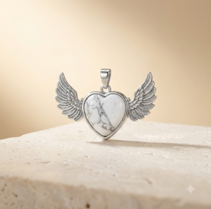 Howlite Anahata Pendant