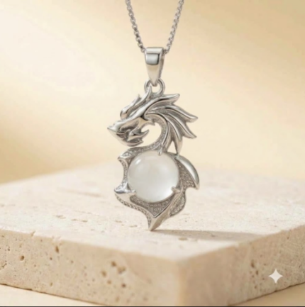 Dragon Crystal Ball Pendant Necklace